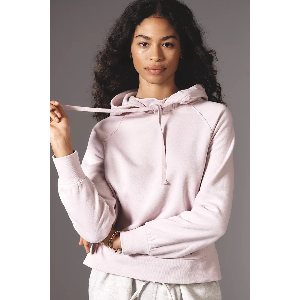 Daily Practice by Anthropologie Hoodie XS Lilac Pink Cropped Sweatshirt Cozy